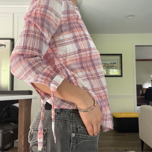 Abercrombie Pink Plaid Button-Down Shirt - Picture 2 of 2